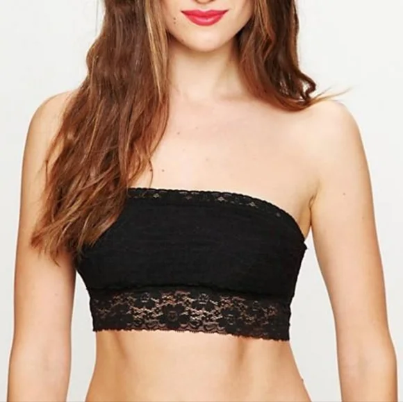 Black Lace Free People Bandeau - Picture 2 of 3